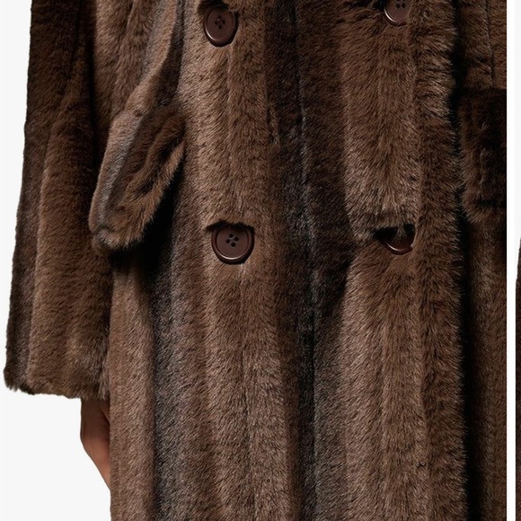 NEW! WeWoreWhat Brown Faux Fur Blazer Jacket - Picture 4 of 10